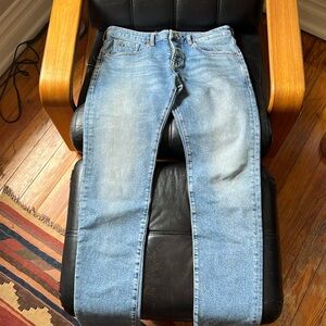 SCOTCH & SODA RALSTON W33 L32 BLUE SLIM TAPERED MEN'S JEANS Amsterdams Blauw